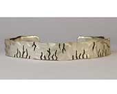 Mens sterling silver cuff bracelet