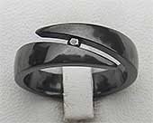 Alternative black diamond engagement ring