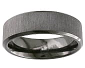 Alternative plain black wedding ring