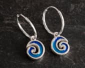 Amazing swirly shaped hoop earrings