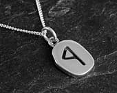 Ancient runic silver necklace