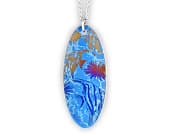 Titanium angelfish necklace featuring graceful flowing lines