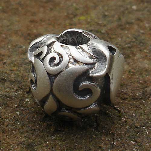Aquarius silver charm bead