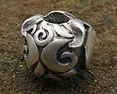 Aquarius silver charm bead