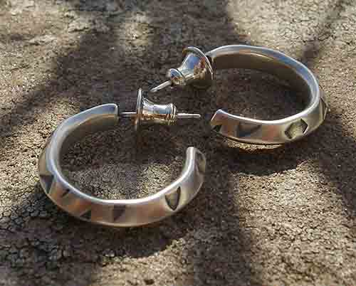 arty hoop earrings