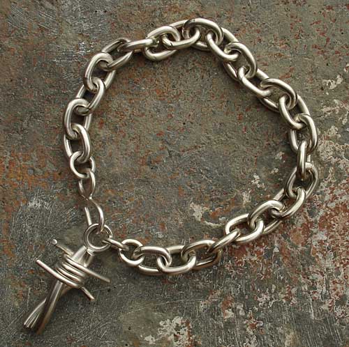 barbed wire chain bracelet