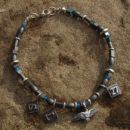 beaded charm bracelet