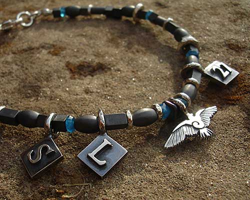 beaded charm bracelet