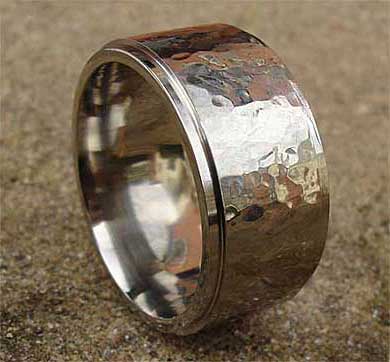 Beaten Plain Wedding Ring | LOVE2HAVE in the UK!