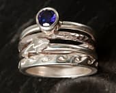 Beautiful handcrafted sterling silver stacking rings