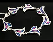 Handmade sterling silver link bracelet