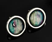 Beautiful northern lights round stud earrings