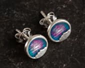 Beautiful northern lights small stud earrings