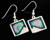 Beautiful northern lights square drop earrings