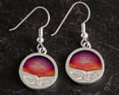 Beautiful sunset sky drop earrings