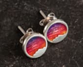 Beautiful sunset sky stud earrings