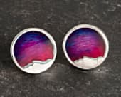 Beautiful twilight sky stud earrings