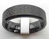 Mens black Celtic ring