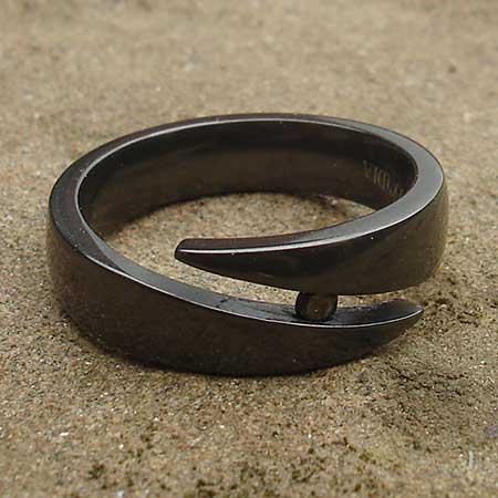 Black alternative diamond engagement ring