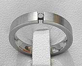 Black diamond titanium engagement ring