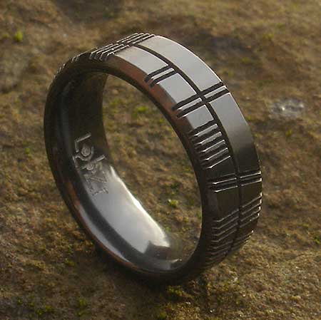Black Ogham ring