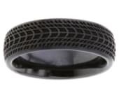 Black tyre tread ring