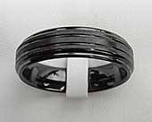 Black wedding ring for men