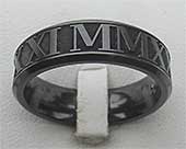 Black Roman numeral ring