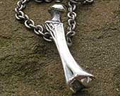 Bone sterling silver necklace