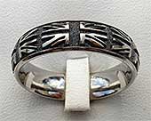 Union Jack titanium ring