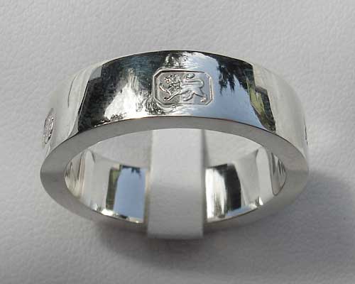 british lion silver ring