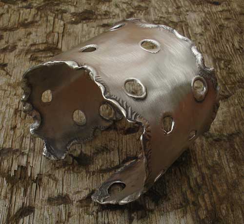bullet holes silver bracelet
