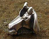 Capricorn silver charm bead