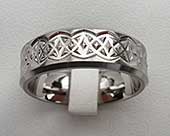 Mens titanium Celtic ring