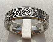 Celtic knot titanium ring