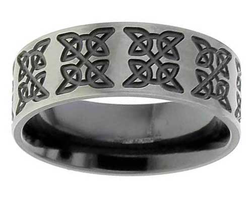 Gold Celtic Shield Wedding Ring - CladdaghRings.com