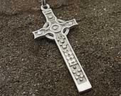 Celtic silver cross necklace