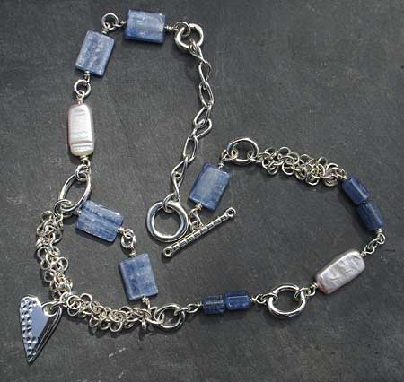 Celtic silver heart necklace