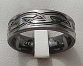 Size W Modern Celtic Wedding Ring