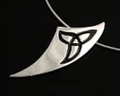 Celtic triquetra modern silver necklace