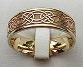 Gold Celtic wedding ring