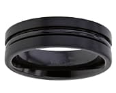 Centre rail mens designer ring