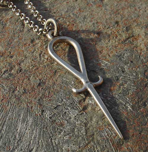silver chain and silver pendant