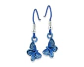 Butterfly titanium drop earrings designed with delicately shaped wings