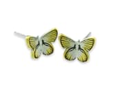 Butterfly titanium stud earrings designed with delicately shaped wings