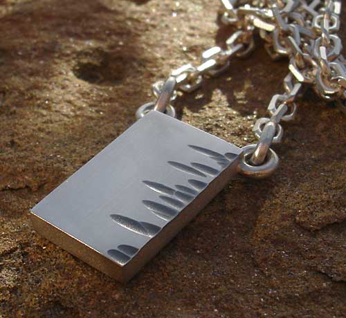 chunky designer silver pendant for men