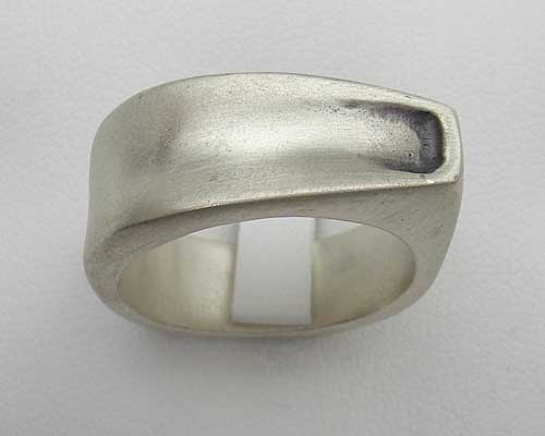chunky silver designer ring