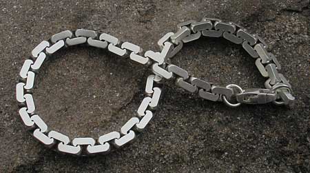 chunky mens silver chain bracelet