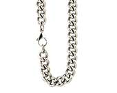Chunky mens titanium chain necklace