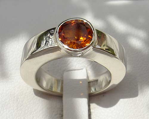 chunky silver engagement ring